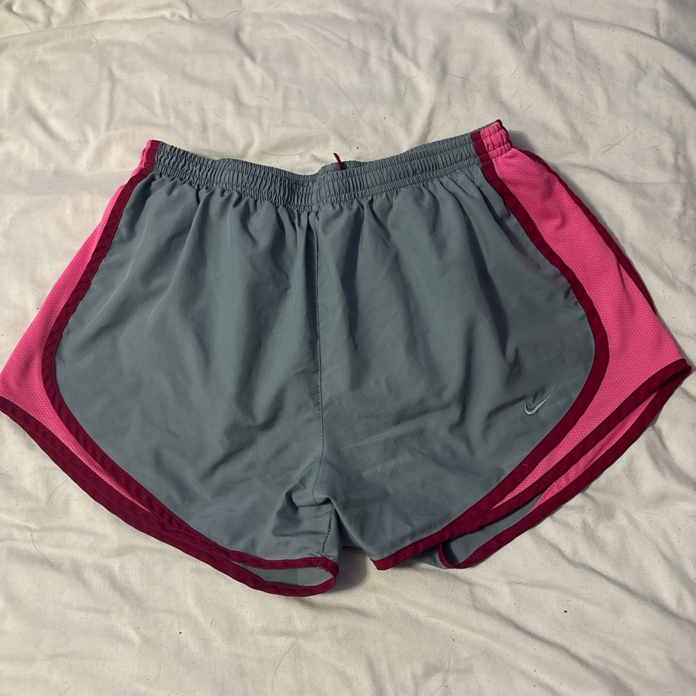 Nike Gray and Pink Athletic Shorts Lightweight Design